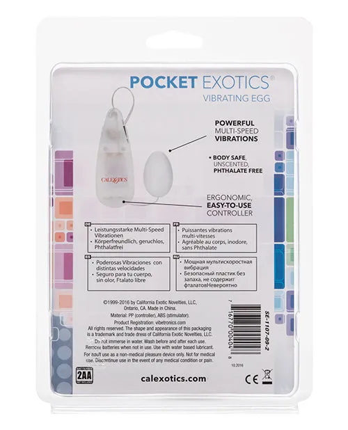 Female Sex Toys Pocket Exotics Egg Ivory California Exotic Novelties