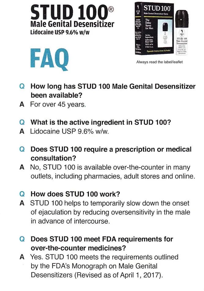 Female Sex Toys Stud 100 Stud 100 Desensitizing Spray for Men Helps to Delay Ejaculation 12g Spray Bottle Female Sex Toys Stud 100 Stud 100 Desensitizing Spray for Men Helps to Delay Ejaculation 12g Spray Bottle