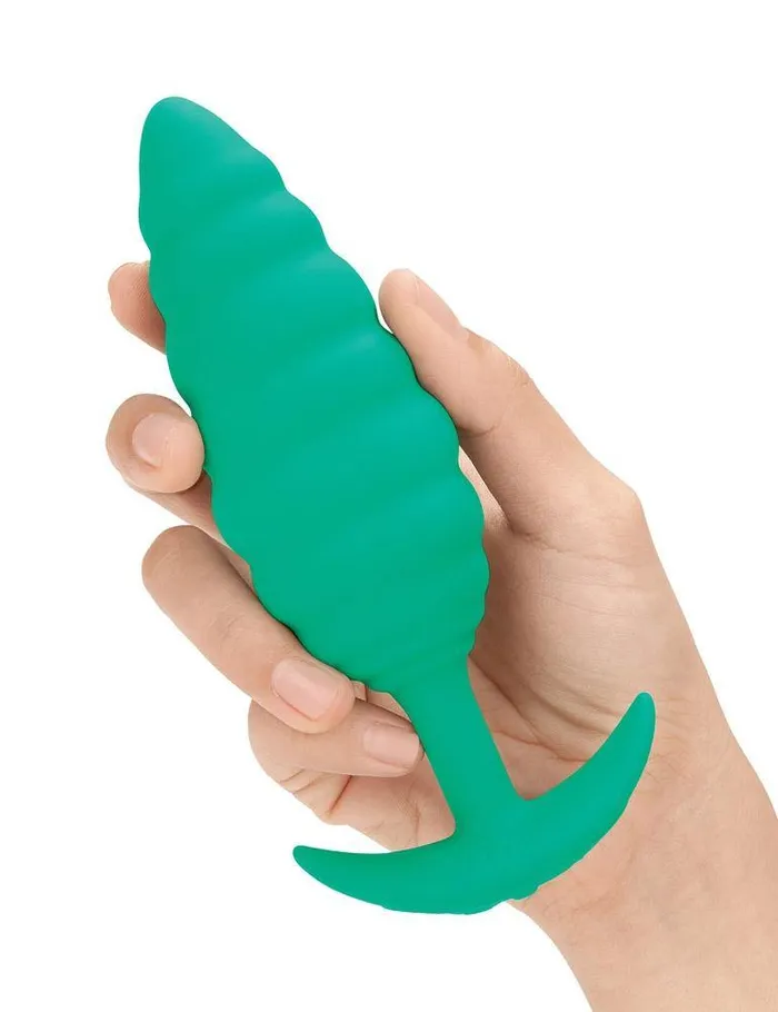 Anal bVibe bVibe Texture Butt Plug Twist Green Large