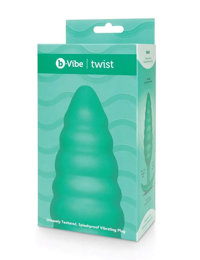 Anal bVibe bVibe Texture Butt Plug Twist Green Large