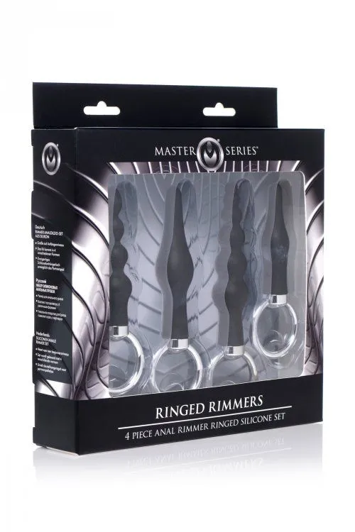 Male Sex Toys Master Series Master Series 4 Piece Ringed Rimmer Anal Training Kit