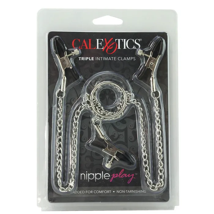 Female Sex Toys CalExotics nipple play Triple Intimate Clamps in Silver Female Sex Toys CalExotics nipple play Triple Intimate Clamps in Silver