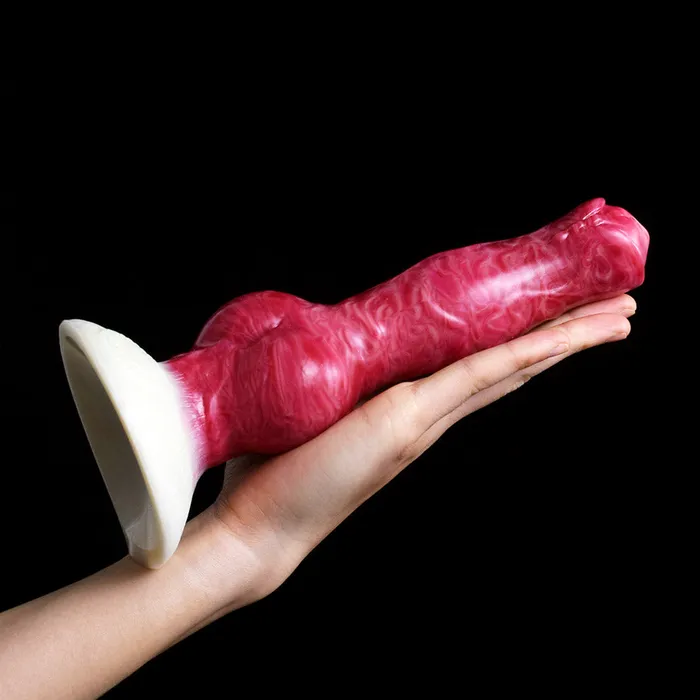 NX5028 Realistic Dog Wolf Penis Shaped Liquid Silicone Animal Dildo 83 inch with Suction Cup Modi Female Sex Toys