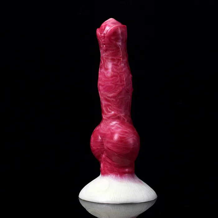 NX5028 Realistic Dog Wolf Penis Shaped Liquid Silicone Animal Dildo 83 inch with Suction Cup Modi Female Sex Toys