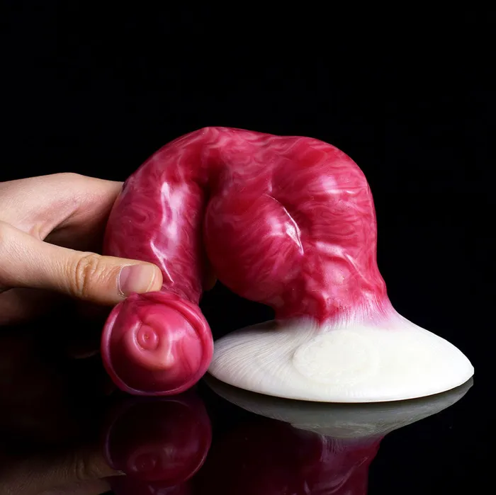 NX5028 Realistic Dog Wolf Penis Shaped Liquid Silicone Animal Dildo 83 inch with Suction Cup Modi Female Sex Toys