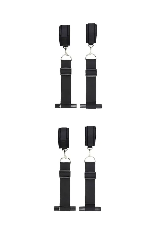 Anal Ouch by Shots Toys Black White Door Restraint Kit Black Shots Toys