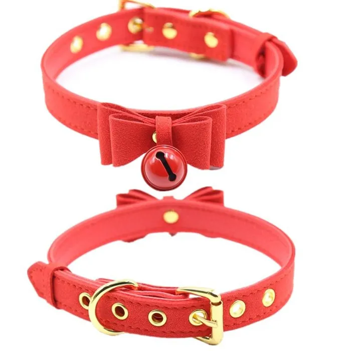 Cute Leather Bow Tie Princess Collars Lovegasm Restraints