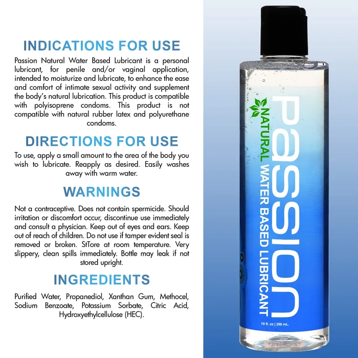 Passion Natural WaterBased Lube Passion Vibrators
