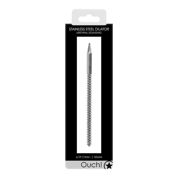 Shots Male Sex Toys Shots Ouch Stainless Steel Urethral Sound Ribbed Dilator Silver Shots Male Sex Toys Shots Ouch Stainless Steel Urethral Sound Ribbed Dilator Silver