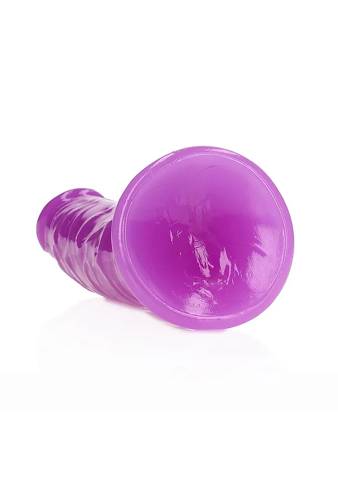Dildos SHOTS AMERICA LLC REALROCK GLOW IN THE DARK 7 SLIM DILDO PURPLE