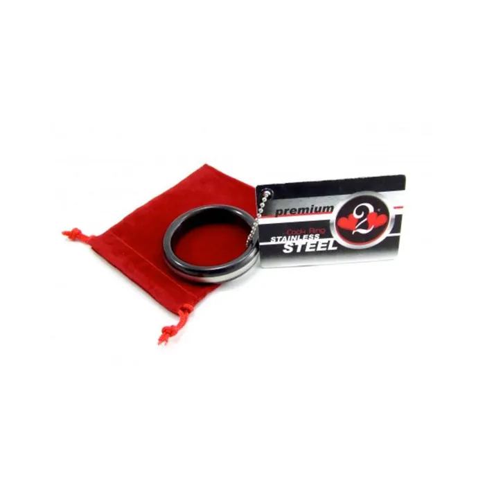 PHS International H2h Stainless Steel 175in Cock Ring With Ball Chain Inlay Male Sex Toys PHS International H2h Stainless Steel 175in Cock Ring With Ball Chain Inlay Male Sex Toys