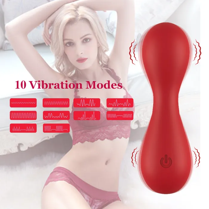 10 Powerful Vibrational Modes Finger Massager in Red Earlypeach Vibrators