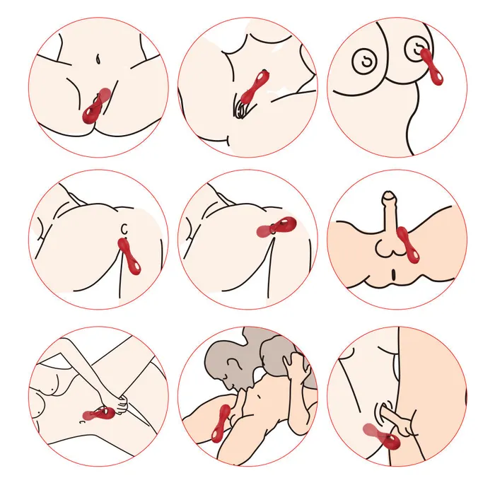10 Powerful Vibrational Modes Finger Massager in Red Earlypeach Vibrators