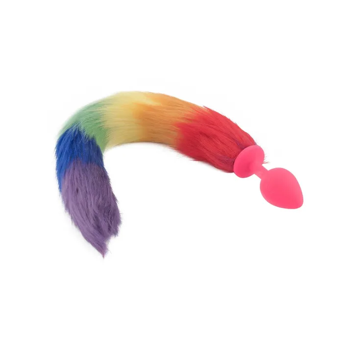 Anal Love Plugs Rainbow Fox Silicone Tail 18