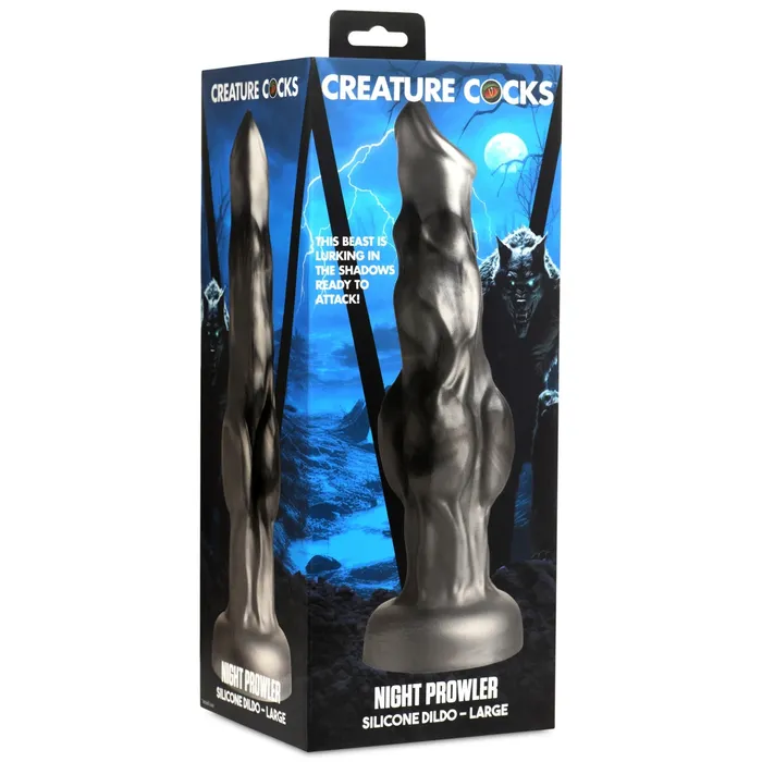 Creature Cocks Dildos Creature Cocks Night Prowler Silicone Dildo Silver Large
