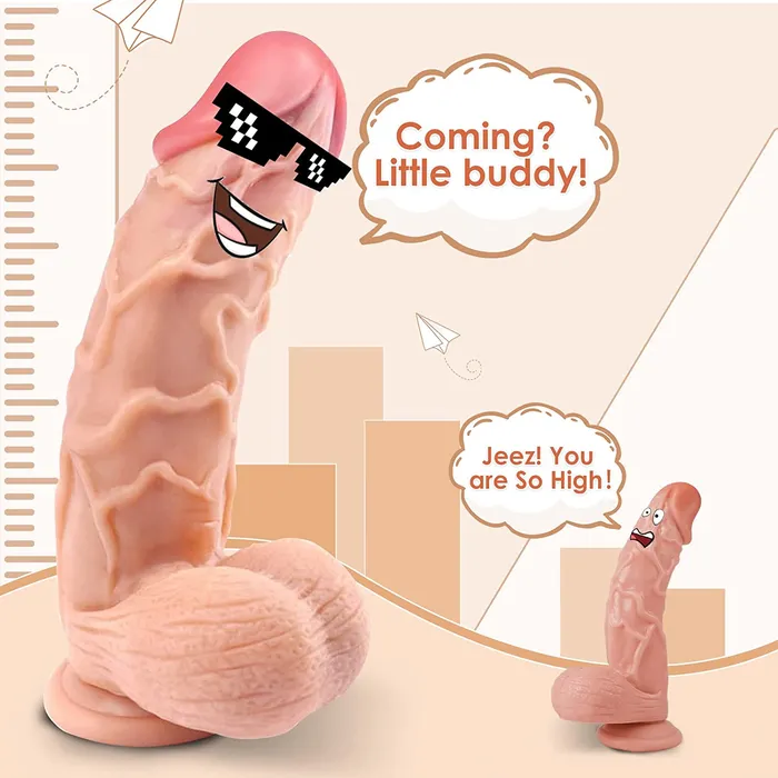 Earlypeach Female Sex Toys 98 In Big Realistic Dildo with Strong Cuction Cup