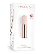 Female Sex Toys Open Desires Le Wand Chrome Bullet Silicone Textured Ring Rose Gold