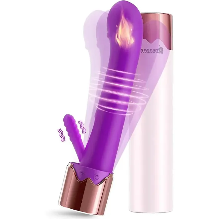 Inyarose Female Sex Toys 2in1 GSpot Clitoral Vibrator with Heating Function