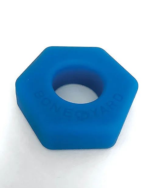 Male Sex Toys Open Desires Boneyard Bust a Nut Cock Ring Blue