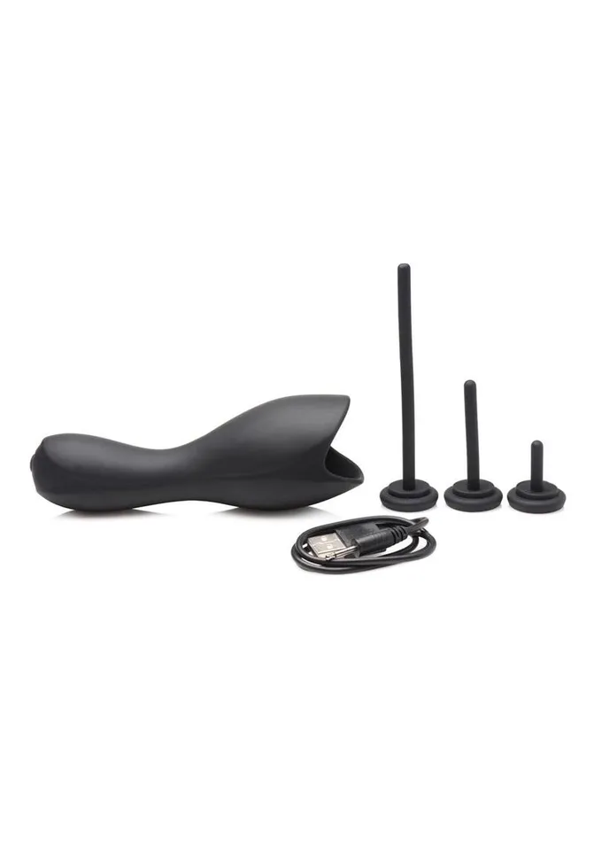 Male Sex Toys Trinity Men Trinity Men 10x Vibrating Rechargeable Silicone Penis Head Teaser with Urethral Sounds