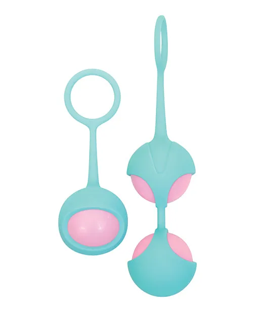 Open Desires Female Sex Toys Adam Eve Eves Kegel Training Set PinkTeal