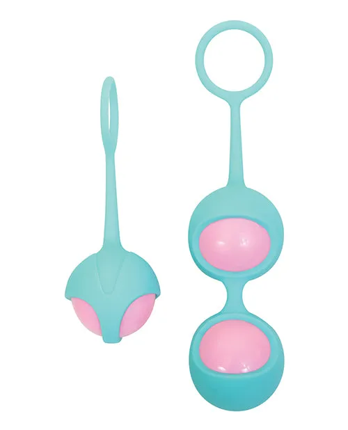 Open Desires Female Sex Toys Adam Eve Eves Kegel Training Set PinkTeal