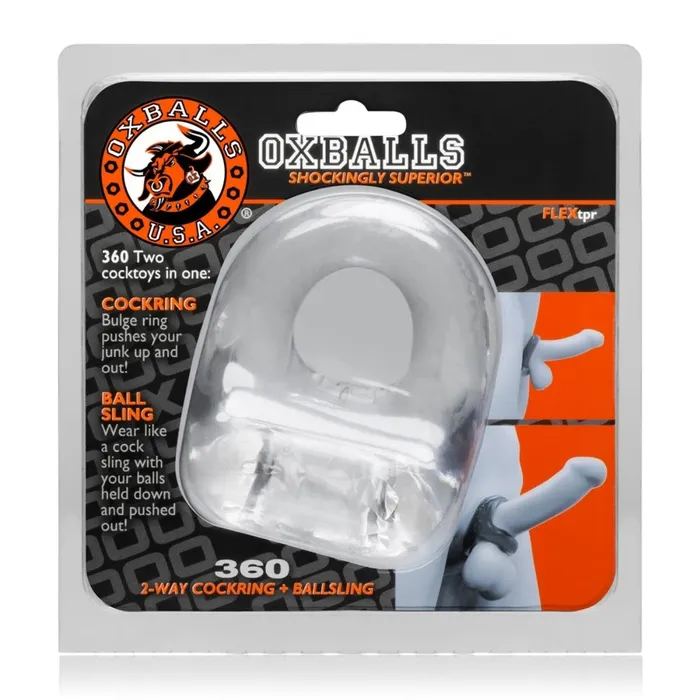 Oxballs 360 Cock Ring And Ballsling Clear Oxballs Male Sex Toys