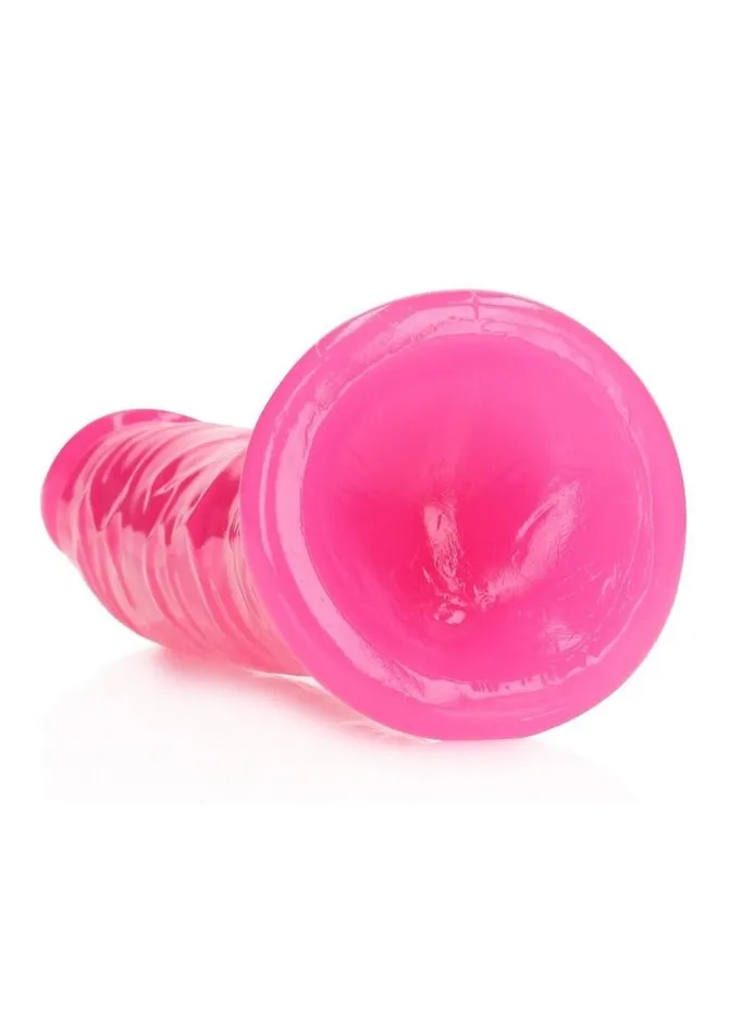 Real Rock Female Sex Toys Realrock Slim Glow In The Dark Dildo with Suction Cup