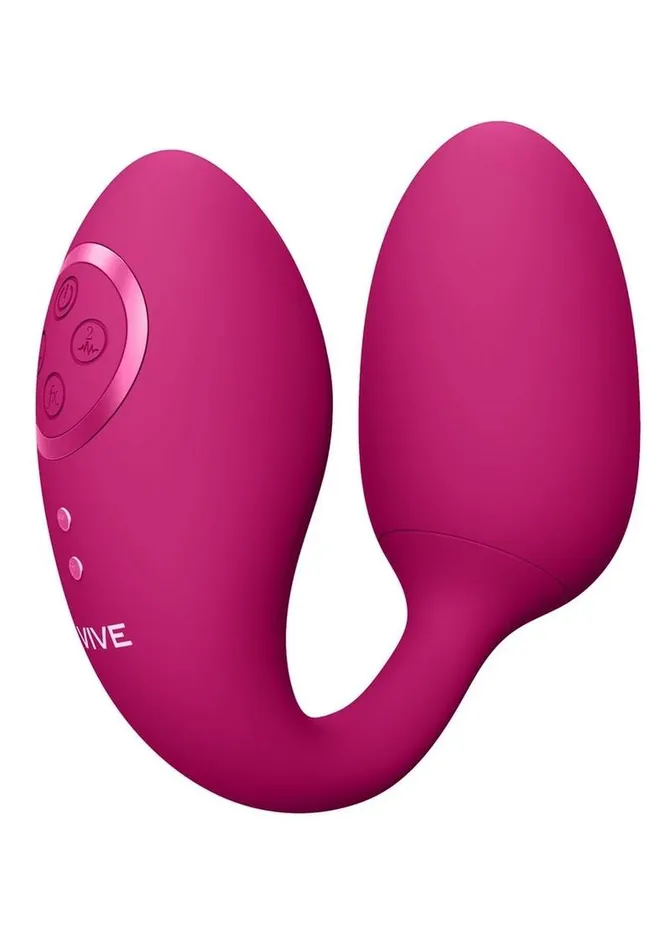 Vibrators Vive by Shots Vive Aika Rechargeable Silicone Pulse Wave and Vibrating Love Egg