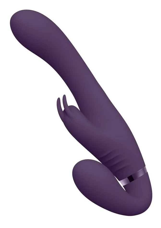 Vive by Shots Female Sex Toys Vive Suki Rechargeable Silicone Vibrating Strapless StrapOn Rabbit