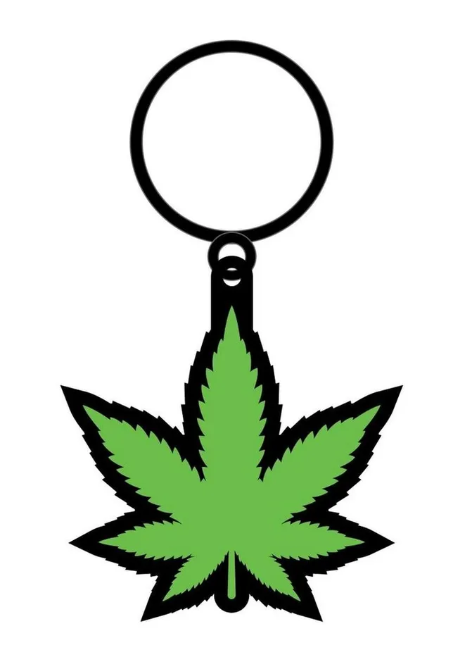 WoodRocket Vibrators Leaf Green Keychain