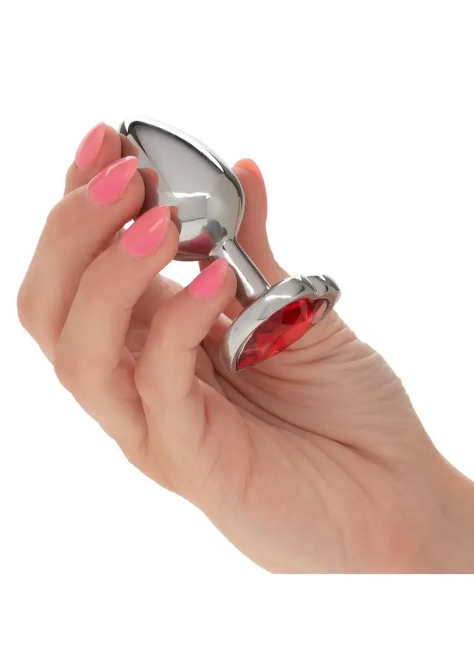 Jewel Anal Jewel Ruby Heart Aluminum Anal Plug