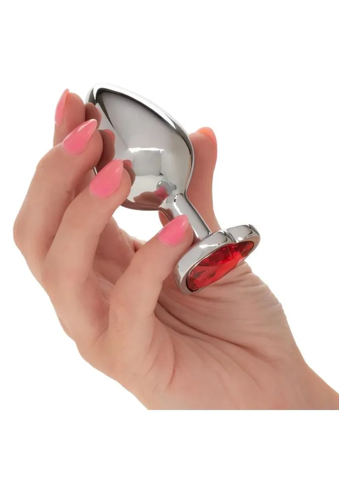 Jewel Anal Jewel Ruby Heart Aluminum Anal Plug