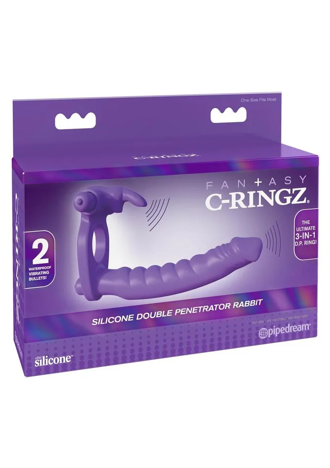 Male Sex Toys Fantasy CRingz Fantasy CRingz Silicone Double Penetrator Rabbit Cock Ring Male Sex Toys Fantasy CRingz Fantasy CRingz Silicone Double Penetrator Rabbit Cock Ring