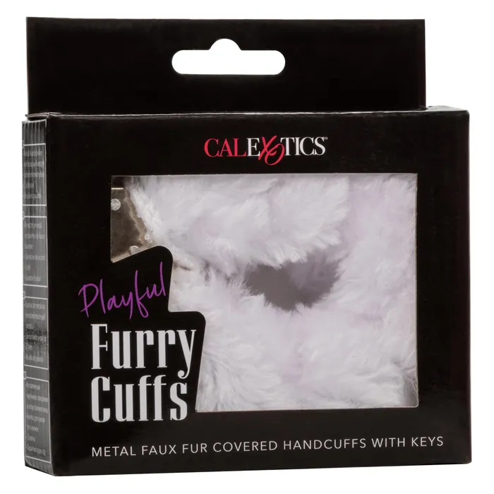 Playful Furry Cuffs White CalExotics Couples Playful Furry Cuffs White CalExotics Couples
