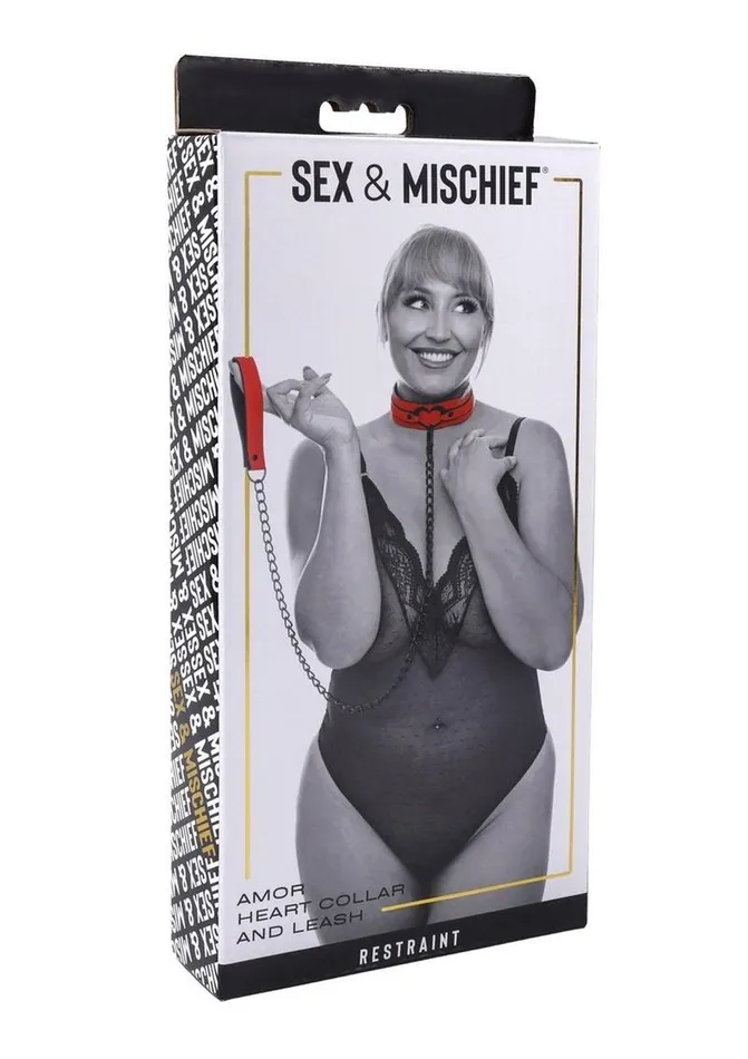 Sex and Mischief Amor Collar and Leash Sex and Mischief Male Sex Toys