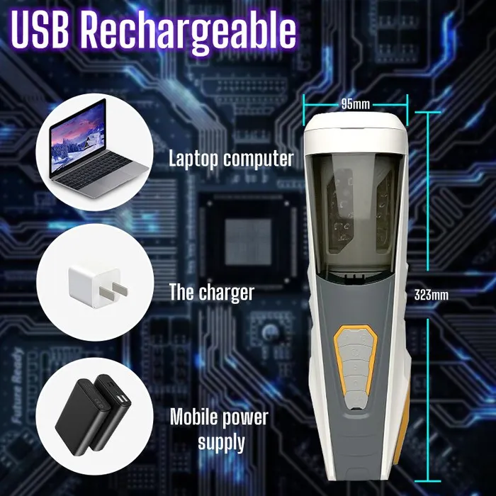SIMU PARADISE Male Sex Toys AVENGER 51 Automatic 4 Rotating 3 Thrusting Male Masturbator