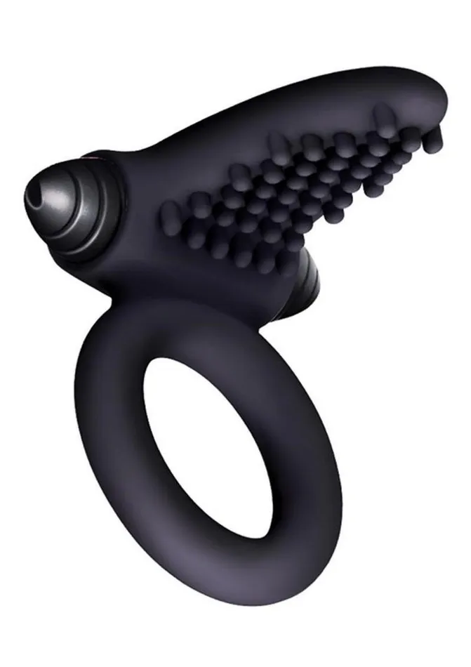 THE 9S Male Sex Toys The 9s SBullet Ring Tongue Silicone Vibrating Cock Ring