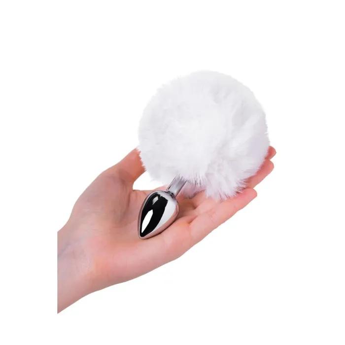 The Toolshed AU Male Sex Toys Metal Anal Plug Small w Silver White Tail The Toolshed AU Male Sex Toys Metal Anal Plug Small w Silver White Tail
